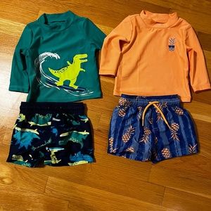 2 Carters infant bathing suits 6 months